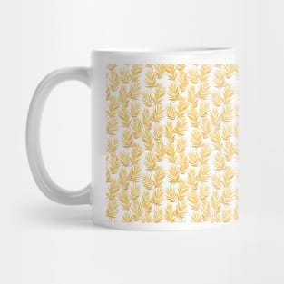 Yellow minimal Palm Leaves Mug